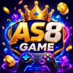 AS8 Game feature image with gold logo and gaming controller