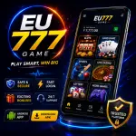 EU777 Game feature image showing Android gaming app with slots, card games, and secure login