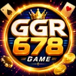GGR 678 Game feature image with a premium gold 3D logo, gaming coins, playing cards, and a modern mobile gaming design